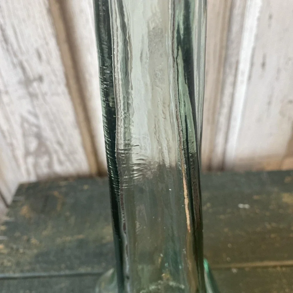MCM Rosenthal Netters Pale Green Blown Glass Flower Vase Made in Spain‎ 16.5